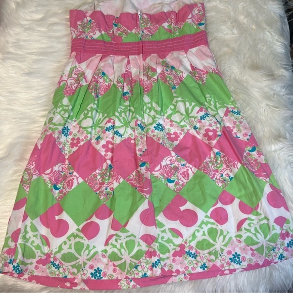 Lilly Pulitzer Garden Party Patch Dress, floral strapless size 6 - Picture 3 of 3